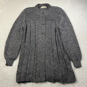 Peruvian Link Alpaca Collection Cardigan Sweater Womens fits XL Gray Relaxed